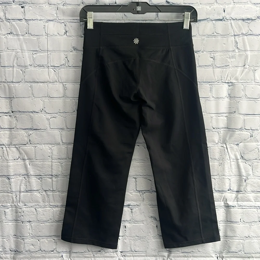 Athleta Black Cropped wide leg Leggings yoga woman’s size‎ small - Picture 6 of 6